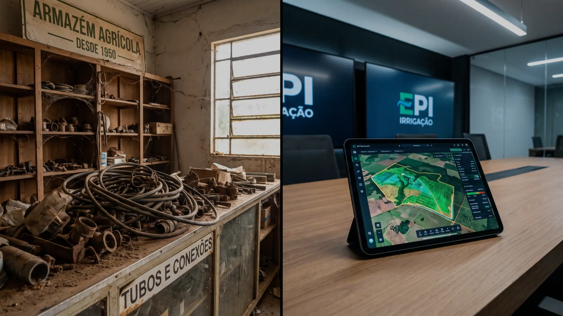 por que comprar de uma loja de irrigação - quando você pode ter o cérebro de uma agtech operando sua fazenda